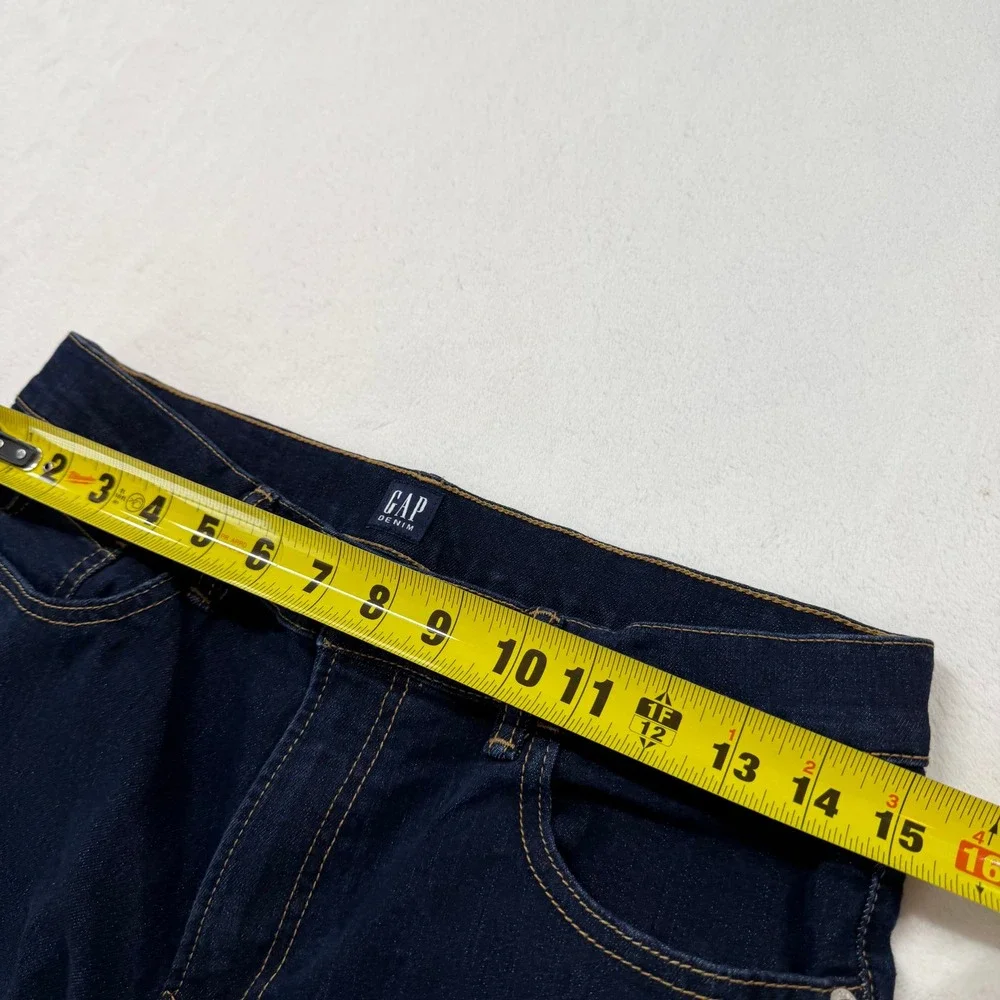 Gap‎ Straight Jeans Boys 16 Husky Blue Good Stretch Dark Wash 486881